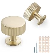 Gzzvo 10 Pack Cabinet Knobs for Drawers, Brushed Gold Kitchen Cabinet Knobs, Drawer Pulls for Dre...