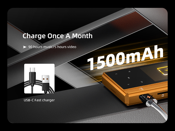MP3 Player with 90 Hours Long Battery Life