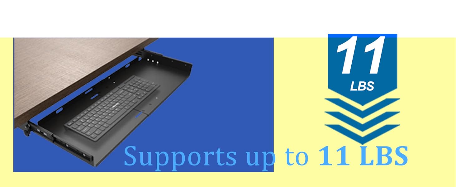 Sliding keyboard tray under desk 23-27&amp;#34;