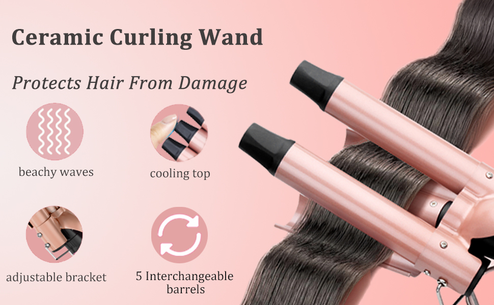 Three Barrel Curling wand