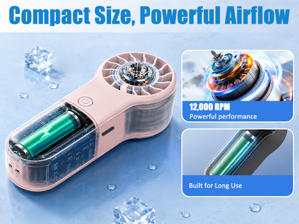 hand held fan with cooling plate
