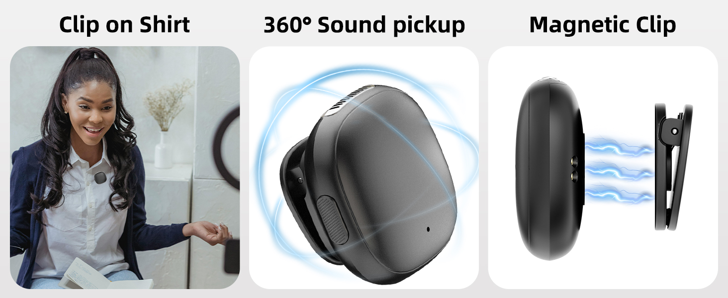 clip on microphone with magnetic clip