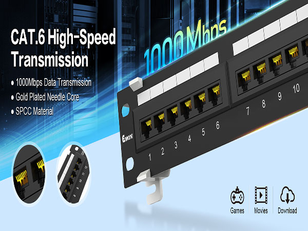 12port keystone patch panel cat6