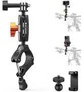K&amp;F CONCEPT Handlebar Bike Motorcycle Mount with 360° Dual Ball Head, Camera Clamp Mount Compatib...