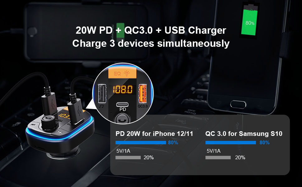 Bluetooth car adapter Bluetooth FM transmitter