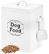 Youeon 5-7 Lbs(25 Cup) Metal Dog Food Storage Container with Lid and Scoop, Airtight Dog Treat Co...