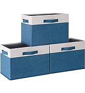 GhvyenntteS Storage Bins [3-Pack] Large Foldable Storage Baskets for Shelves, Sturdy Fabric Cube ...