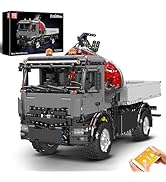 Mould King 19016 Truck Mounted Crane Building Set, APP/Remote Engineering Truck Construction Kit,...