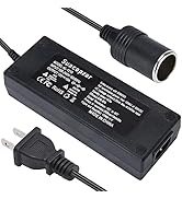 Suacopzar 12V 10A Car Power Adapter Female Auto Cigarette Lighter Plug, AC 100-240V to DC 12V 10A...