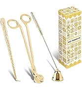 calary Candle Wick Trimmer, Candle Snuffer and Wick Dipper &amp; Candle Accessory Set, 3 in 1 Candle ...