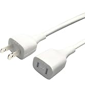 6 Feet Extension Cords for Small Appliances White Extension Wire Indoor Use Outside Extension Cor...