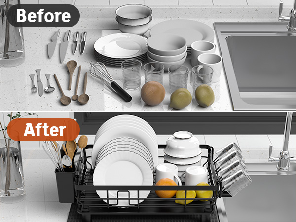 dish drying rack for kitchen counter