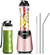 La Reveuse Smoothie Blender Personal Size 300 Watts with 2 Pieces 18 oz BPA Free Travel Sports Bo...