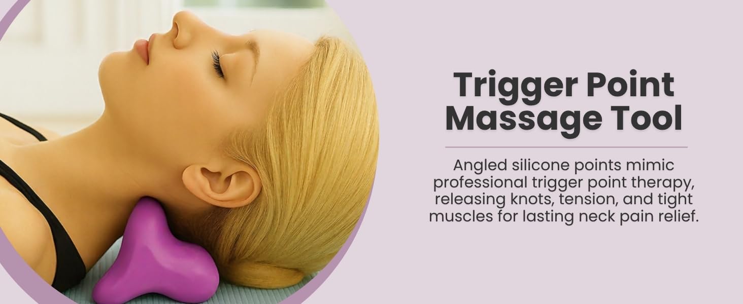 neck massager for pain relief deep tissue stretcher traction trigger point tool cervical device