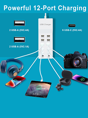 multiple usb charger station