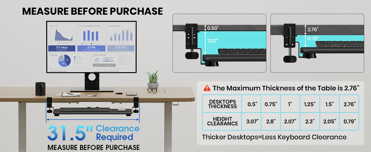 UNDER DESK KEYBOARD TRAY