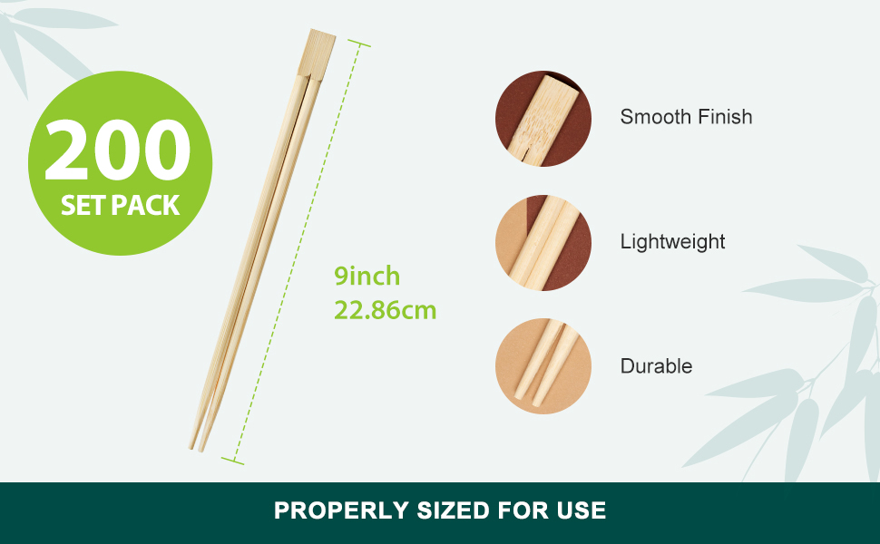 Soeos 200 Disposable Chopsticks Bulk