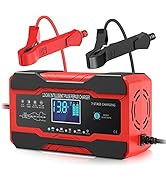 YONHAN Battery Charger 10-Amp 12V and 24V Fully-Automatic Smart Car Battery Charger, Battery Main...