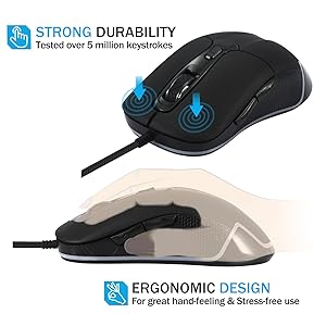  USB Optical Heated Computer Mouse Advanced (Black) 
