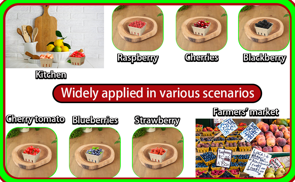30 Pcs Natural Pulp Fiber Berry Basket, Small Molded Produce Basket for Strawberry, Blueberry