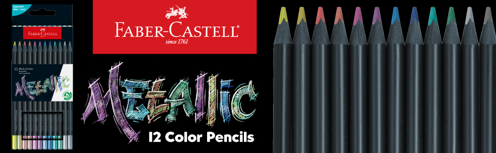 metallic colored pencils,faber castell colored pencils,colored pencils
