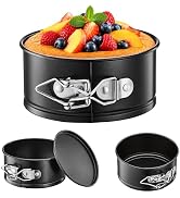 FoxKnow 4 Inch Mini Springform Pan, Nonstick Small Cheesecake Pan | Round Cake Pan with Removable...