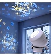 Growalleter Dynamic Rotating LED Projector Light, Ocean &amp; Snow Theme Night Lamp, 360° Rotating Am...