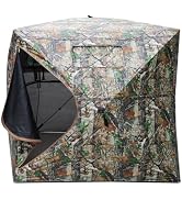 Oilpus 270 Degree See Through Hunting Blinds, 2-3 Person Pop Up Camouflage Tent with Carrying Bag...