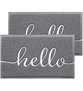 BeneathYourFeet Door Mat 2-Pack Indoor Outdoor Doormat Multiple-use Welcome Mats for Front Door E...