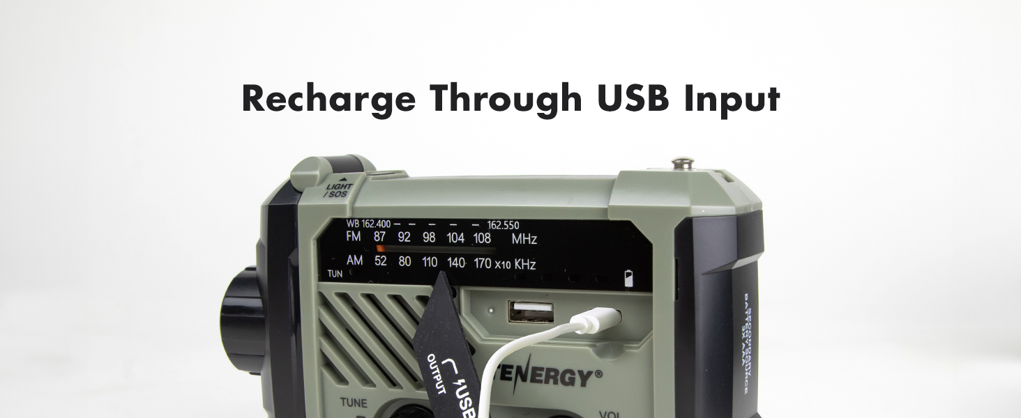 Recharge through USB-C input port