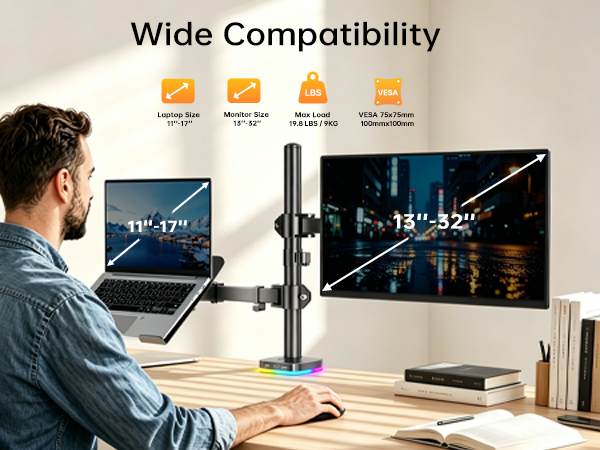 RGB Laptop &amp; Monitor Stand
