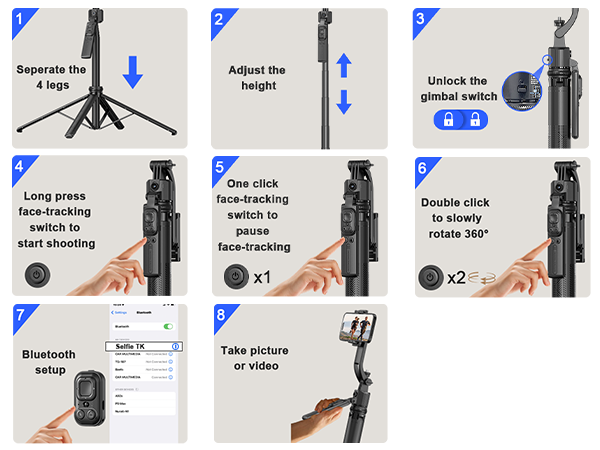 auto tracking tripod for iphone