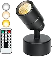 MIOBLUE LED Spotlights Indoor, 3W Uplighting Indoor with Remote Control Dimmable &amp; Timer, 3 Color...