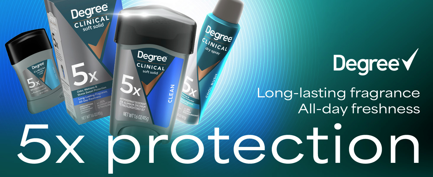 Men&amp;#39;s Degree 5X Clinical Strength Antiperspirant