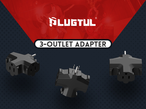 3 way plug adapter 3 plug wall adapter three prong outlet adapter