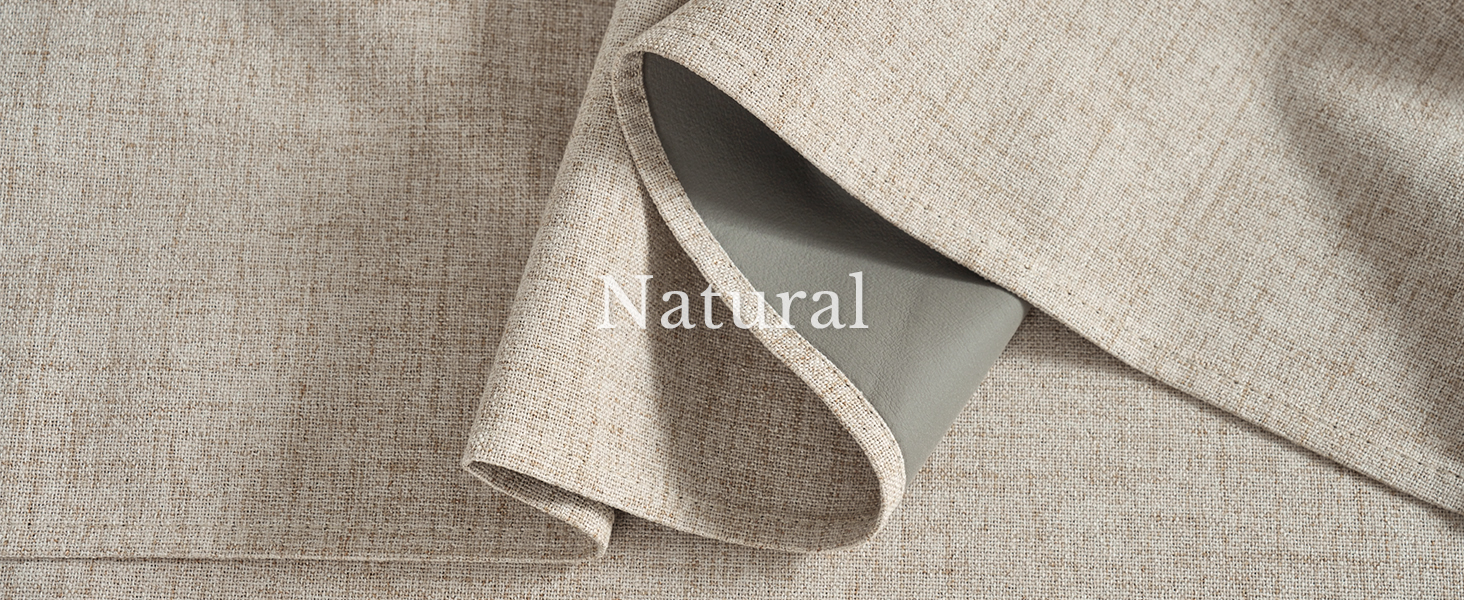 100% blackout linen curtains for bedroom living room farmhouse privacy protection thermal insulated