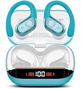 Qecnato Wireless Earbuds Bluetooth 5.4 Headphones 75H Stereo Deep Bass Sports Over Ear Buds with ...