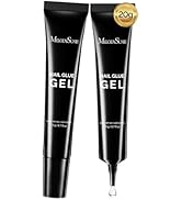 MelodySusie 20g*2Pcs Solid Nail Glue Gel, Super Strong&amp;28+Days Long Last Soft Gel Tips Glue for A...