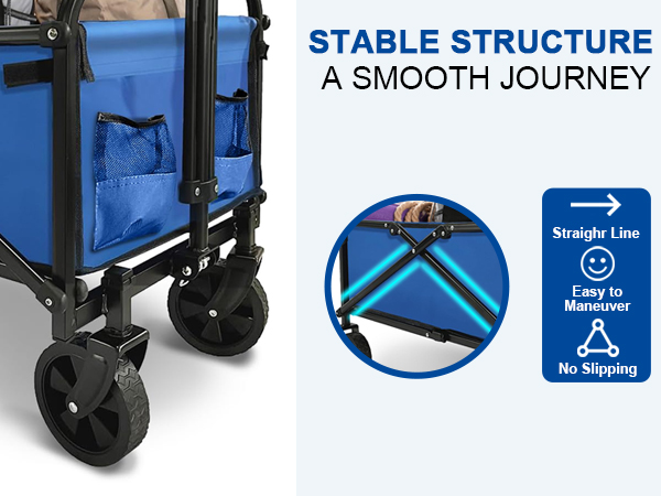 outdoor camping foldable wagon with small wheel