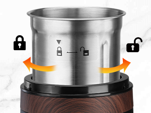 HAUSHOF Black Electric Coffee Blade Grinder (UL Plug)