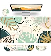 Gimars 3 in1 Mouse Pad and Keyboard Wrist Rest, Large Gaming Mouse Pad & Keyboard Wrist Support f...