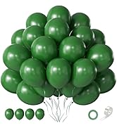 CVPARTYON Green Balloons 60 Pcs 12 Inch Dark Green Balloons for Balloon Arch Kit, Birthday Party ...
