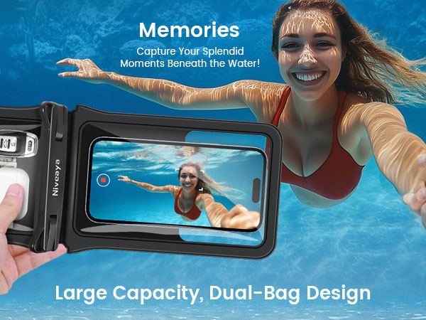 Double Space Waterproof Phone Pouch