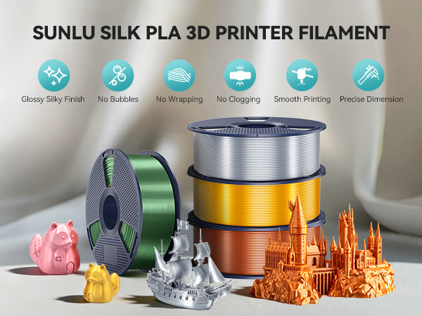 sunlu shiny silk pla plus Filament 1.75mm 3d printer filament sunlu filament 1kg silk filament
