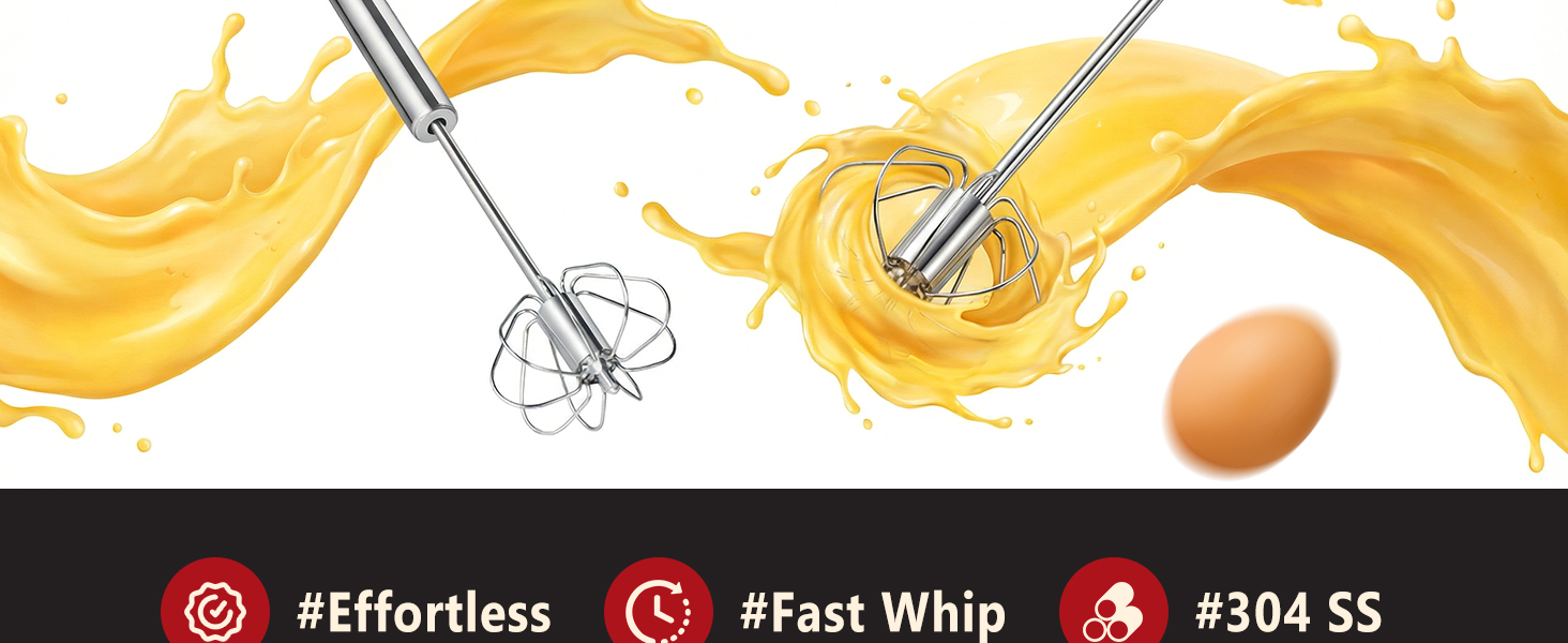 Li&amp;amp;Zhao 2-Pack Automatic Whisk