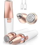 Eyebrow &amp; Facial Hair Remover for Women: 2 in 1 Rechargeable Facial Hair Removal &amp; Eyebrow Trimme...