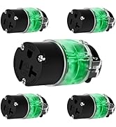 Yomiuwo Lighted 20 Amp 125 Volt NEMA 5-20R 2 Pole 3 Wire Grounding Straight Blade Electrical Plug...