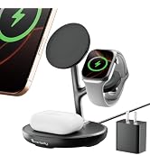 3 in 1 Wireless Charging Station for Multiple Devices Apple Magsafe Charger Stand, Mag-Safe Wirel...