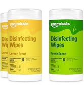 Basics Disinfecting Wipes, Lemon &amp; Fresh Scent, Sanitizes, Cleans, Disinfects &amp; Deodorizes...