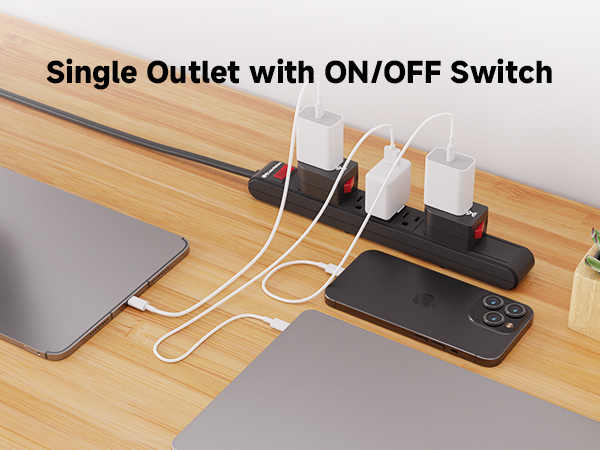 Single outlet plug switch designed for 2-prong polarized cords